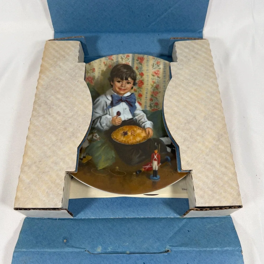 Reco Little Jack Horner Plate Mother Goose 1982 McClelland COA